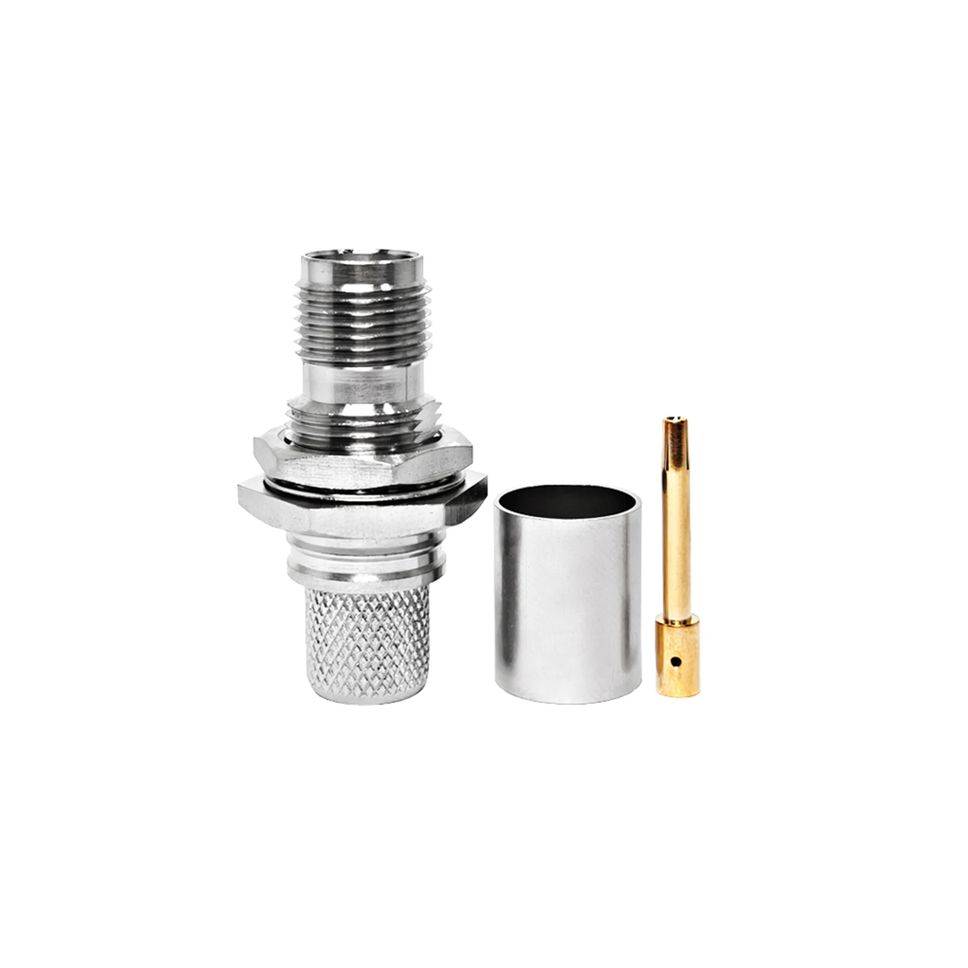 50Ω TNC Female Bulkhead RF Connector WTR400 RG213 RG214 8 Coaxial Cable Connector