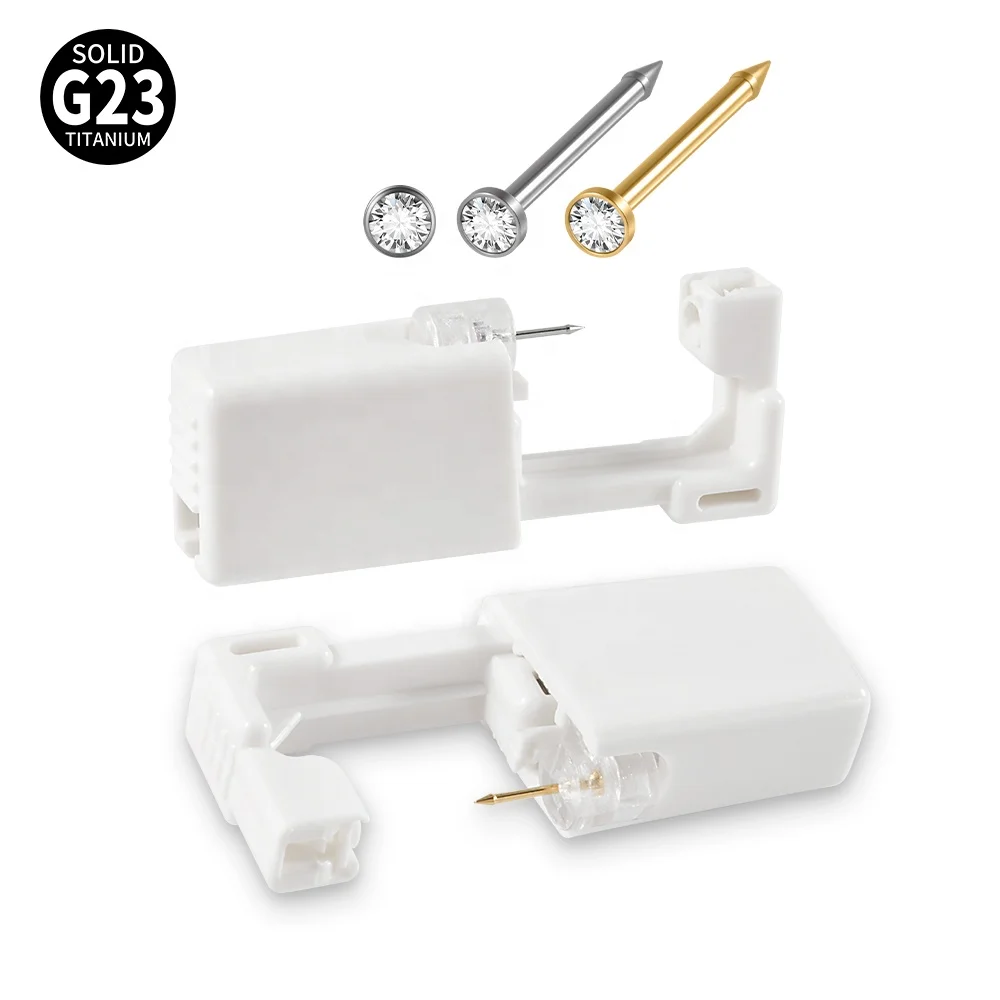 Disposable Safe Nose Piercing Unit Gun G23 Titanium Nose Studs Sterilized Packaging Puncture Kit Wholesale
