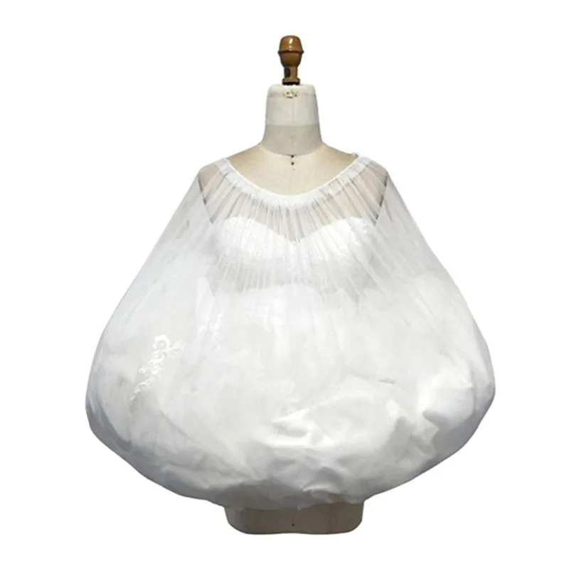 2023 New Design Bridal Wedding Dress Toilet Petticoat Elastic Waist One Layer Soft Tulle Skirt Underskirt Save You From Toilet