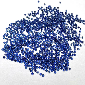 Shanzuan Jewelry Factory Stock Genuine Sapphire Stone Prices Small Full Size 0.7-3mm Round Natural Blue Sapphire
