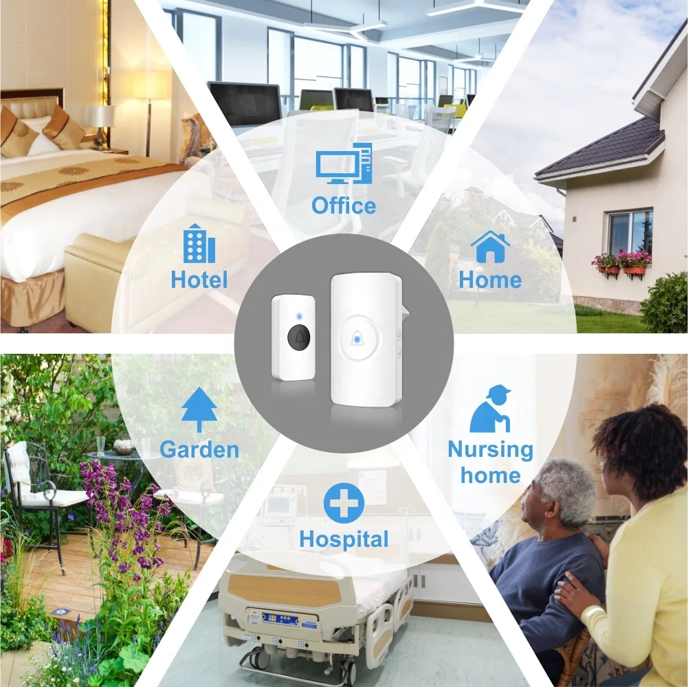 Лидер продаж, водонепроницаемый беспроводной дверной звонок с Wi-Fi для умного дома, беспроводной дверной звонок с кольцом переменного тока