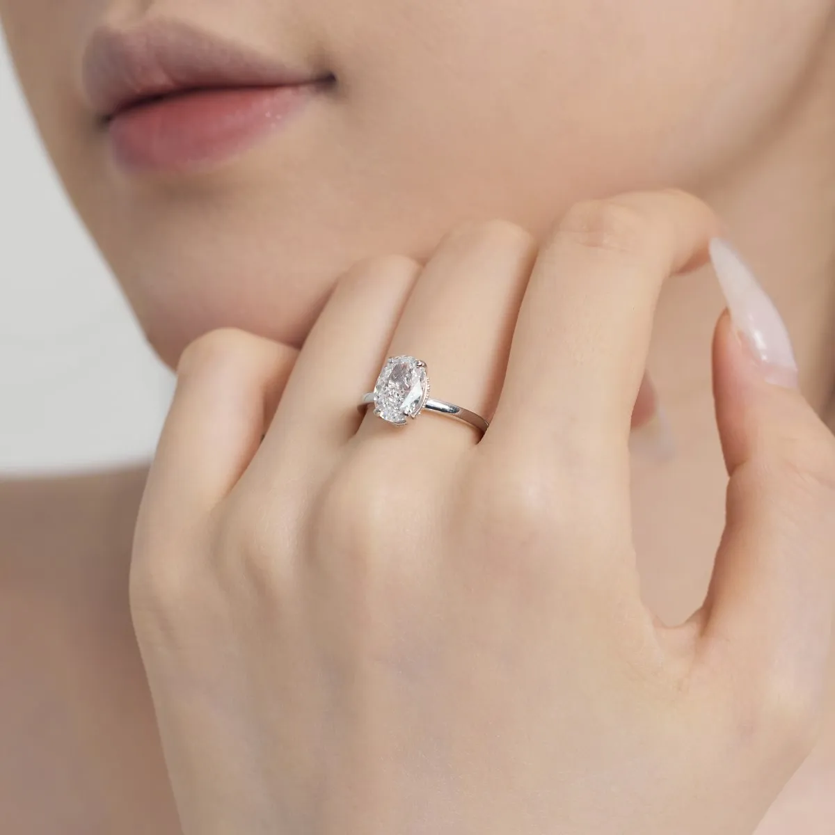 KAKODIY Cubic Zirconia Jewelry Oval Round Electroplated Promise Ring Women Personalized 925 Sterling Silver Women's Wedding Ring detail 6