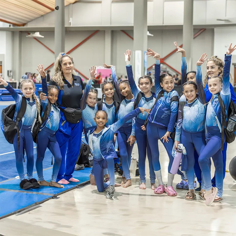 Blue Gymnastics Jacket Dance Jacket logo Sports Team Warm up
