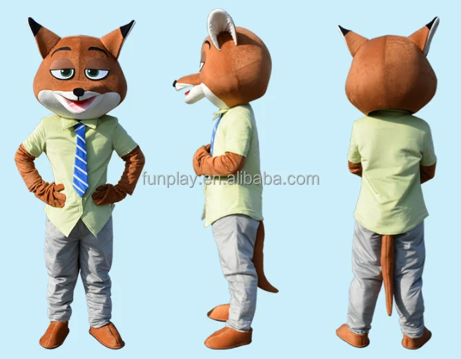 Traje de mascote do personagem Zootopia Cortar L (175-180CM)