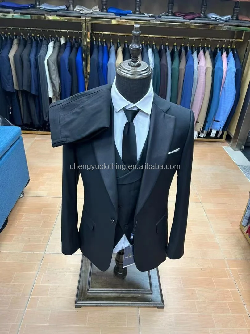2024 Slim Fit Groom Wedding Business Tuxedo Formal Gentleman3 Pieces Designs For Set Men Suits
