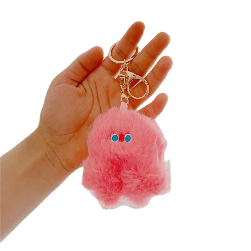 Soft Stuffed Plush Key Chains Mini Animal Toys Cartoon Doll Bag Key Chain Cute Fur Little Monster Keychain for Girls