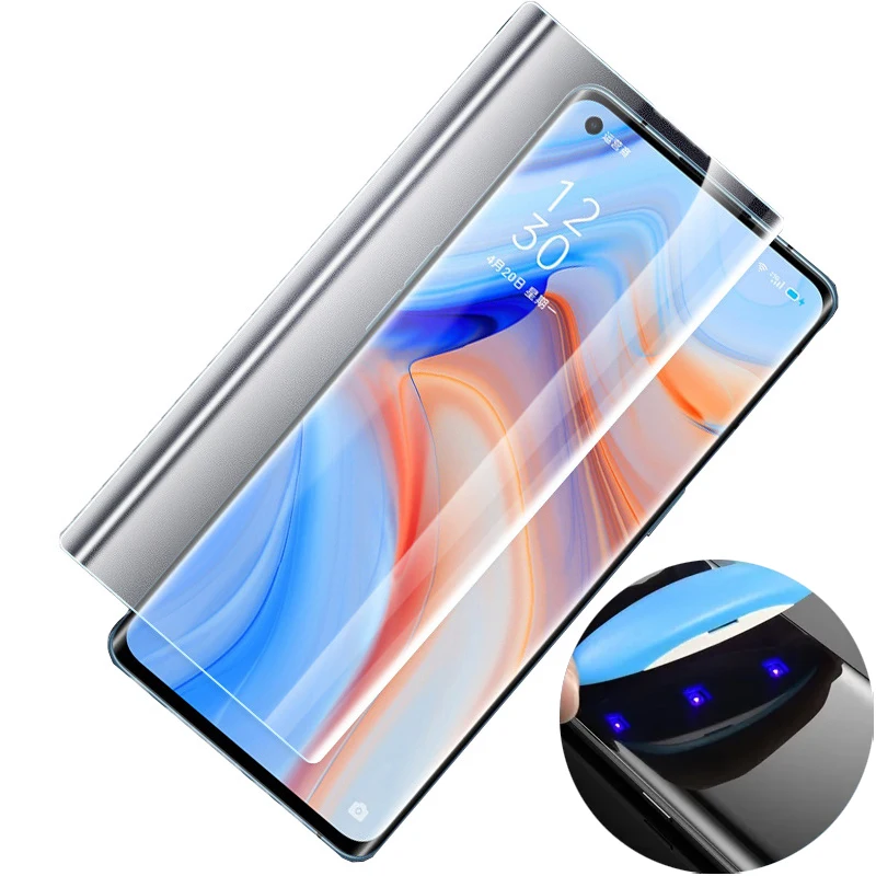UV Screen Glass Protector With Light and Glue for OnePlus 10 Pro 9 Pro 8 Pro 7 Pro 5G UV Tempered Glass Screen Protector