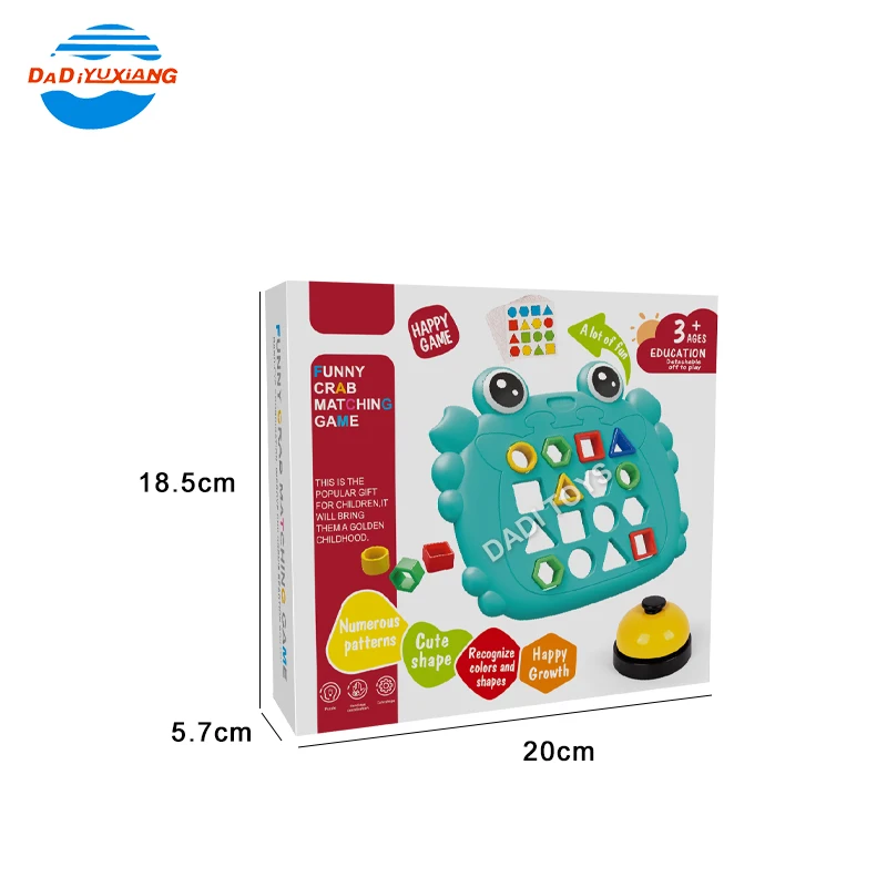 Plastic Crab Educational Sorting Matching Toys Game Shape Matching Toys