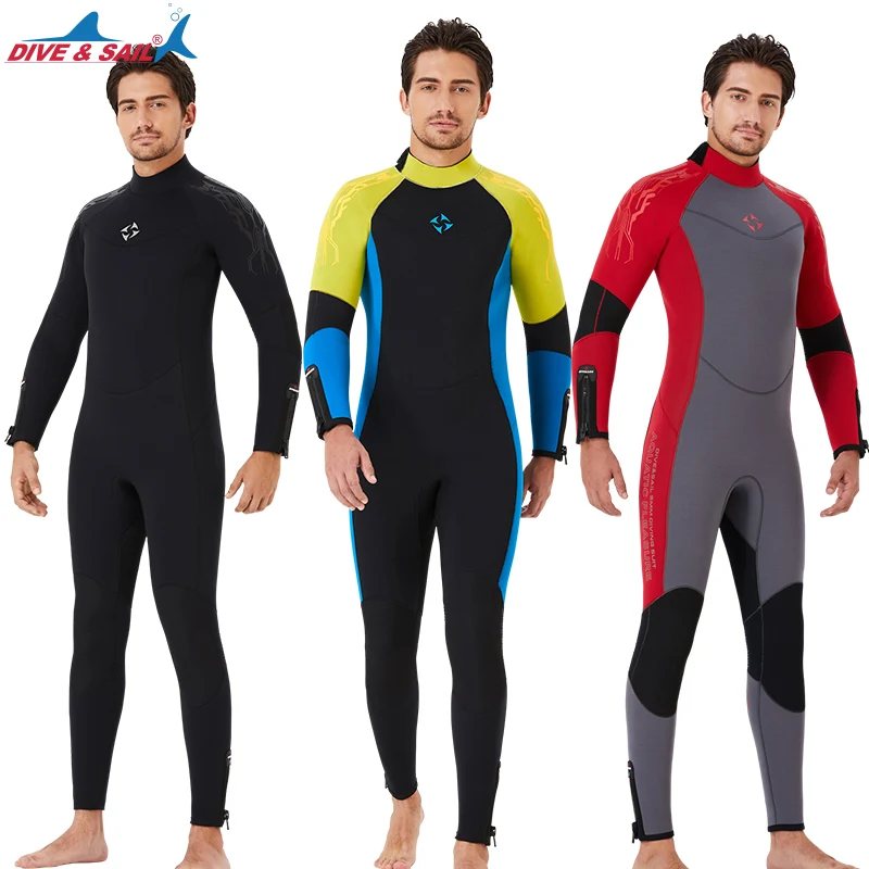 DIVE & SAIL高品質5mmネオプレンウェットスーツメンズフルボディ