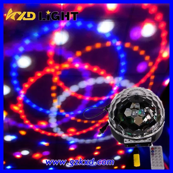 Effect Lighting Crystal Star Disco Ball Led Crystal Magic Ball Light Charging with MP3