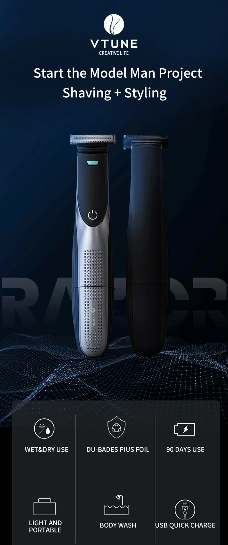 reciprocating electric shaver