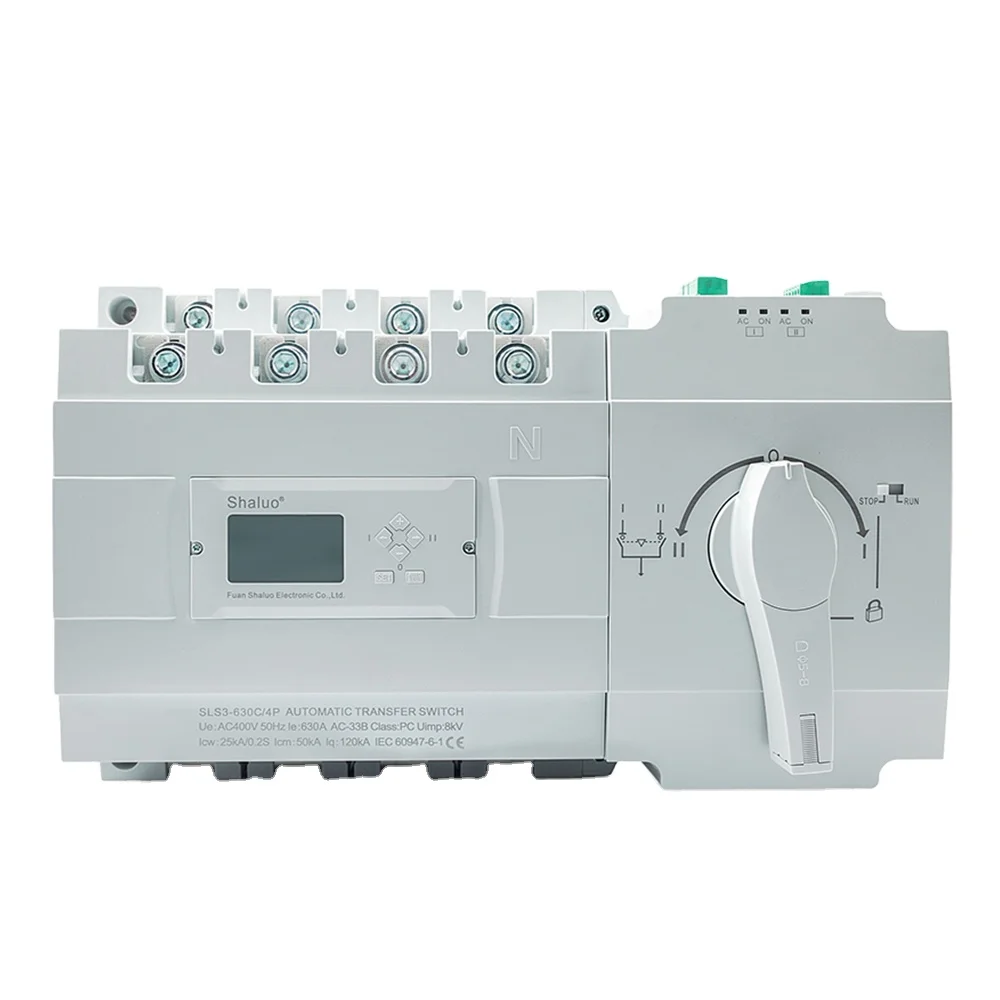 ATS Dual Power Automatic Transfer Switch 63A 100A 125A 160A 250A 400A 630A AC220V Diesel Generator Auto Changeover Switch