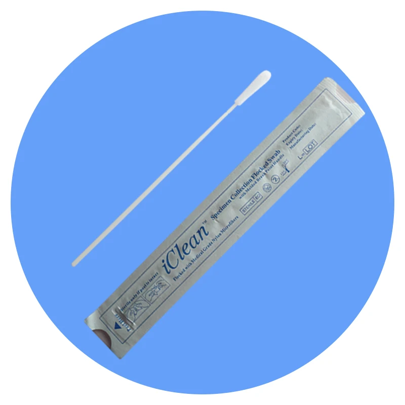 Laboratory Sample Collection Throat Test Buccal Flocked Oral Swabsticks