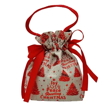New Christmas Bronzing Cotton Bag Ping an Fruit Gift Packaging in a Variety of Colors in Stock