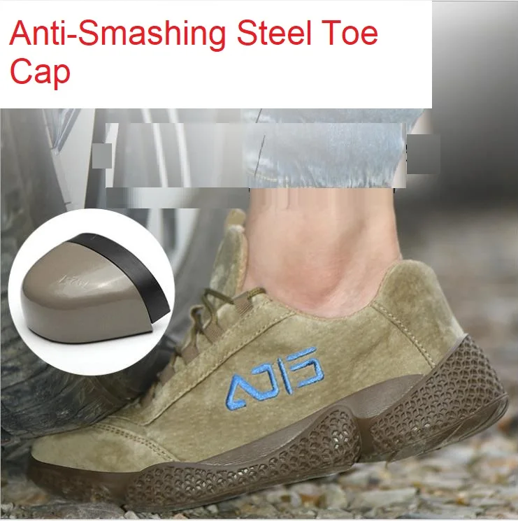 Zapatos De Seguridad Para El Trabajo Para Hombres Y Mujeres,Botas De Cuero  Genuino De Alta Calidad Para Construcción,Con Punta De Acero Antigolpes Y  Perforaciones - Buy Alta Calidad Negro Antiestático Genuino Zapatos