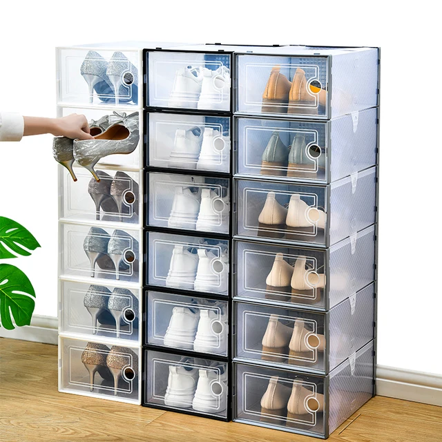 Transparent Shoebox dust-proof transparent basketball shoes tabletop high-top shoebox wholesale store display