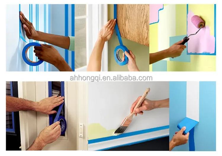 14 Days Uv Resistant Blue Painters Masking Tape Water Acrylic Glue No