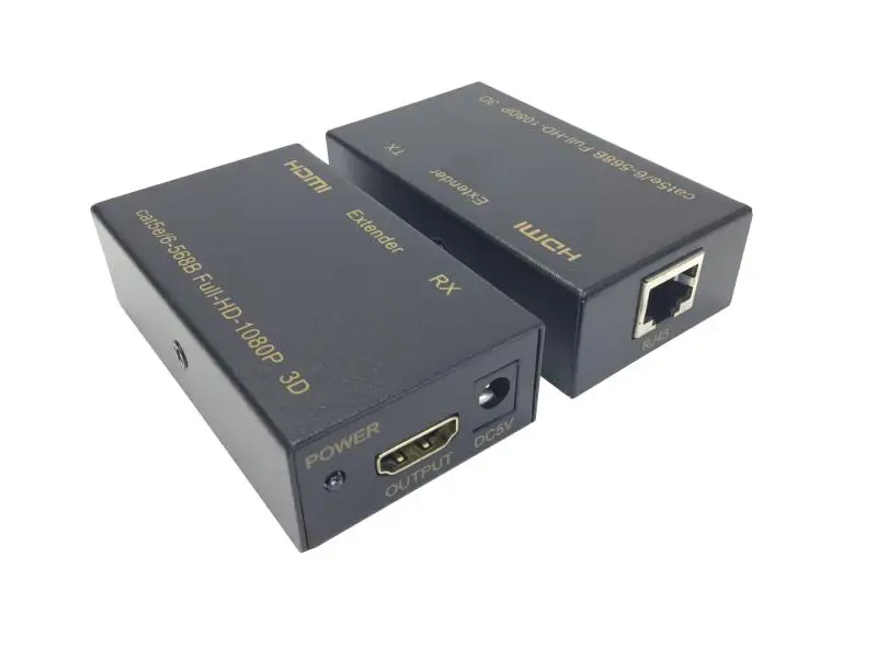 High Quality 1080P TX/RX with Over Signal Cable 60M 196FT HDMI Extender by Cat6 3D Capable HDMI Extender
