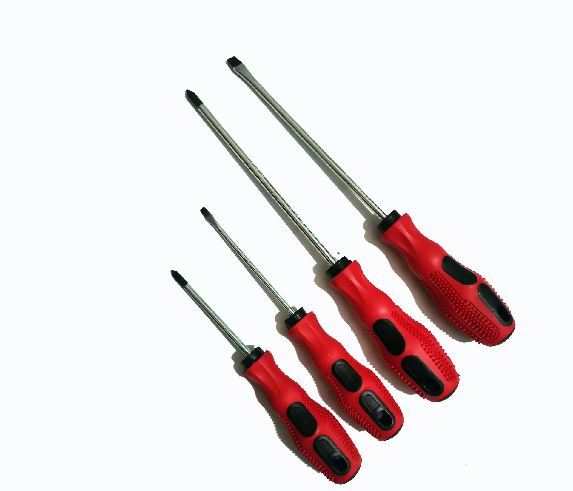 4pcs Soft Grip Handle Slotted Phillips Type Screwdriver Set With