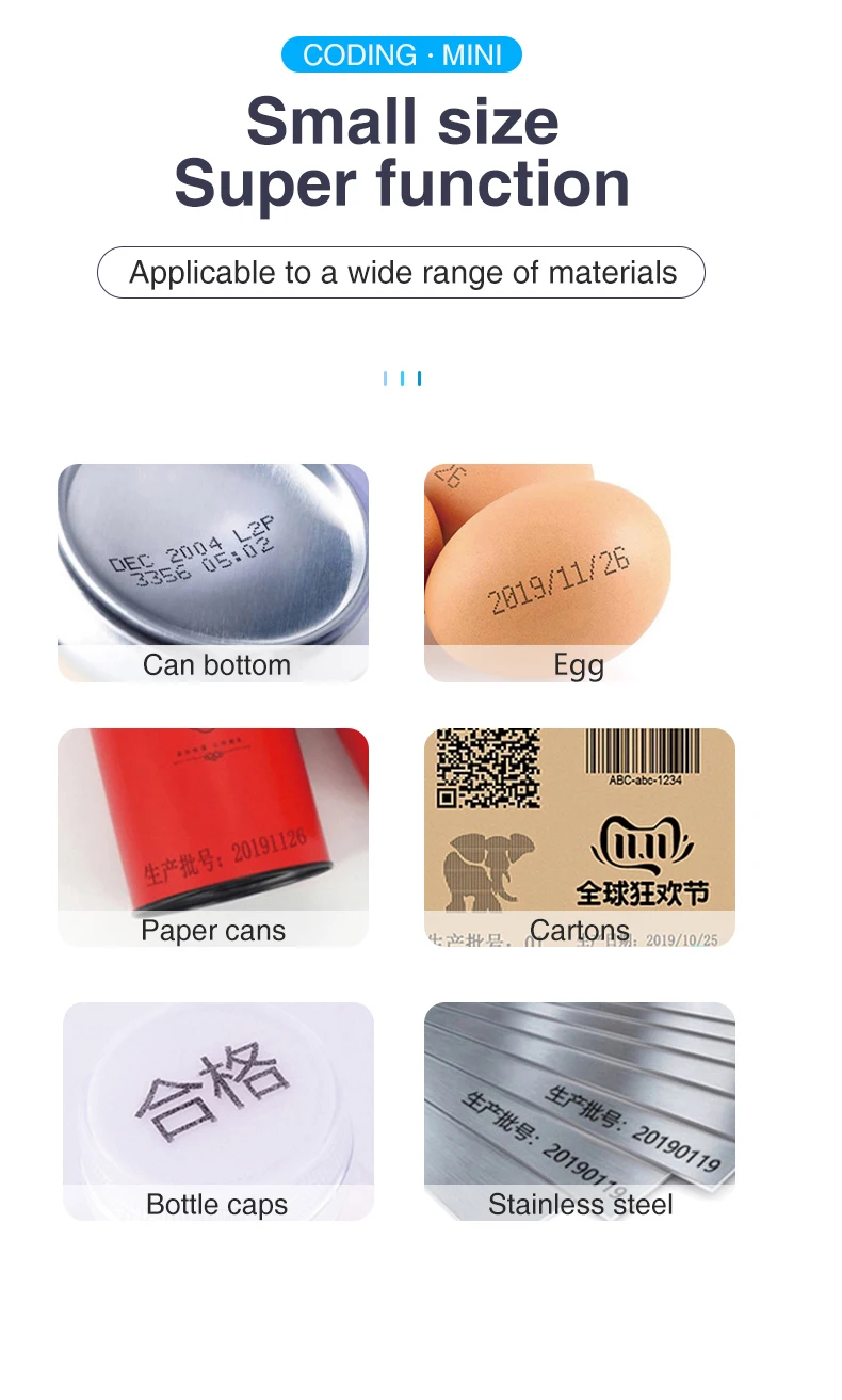 Expire Date Bar Code Logo Coding Small Automatic Printing Mini Handheld