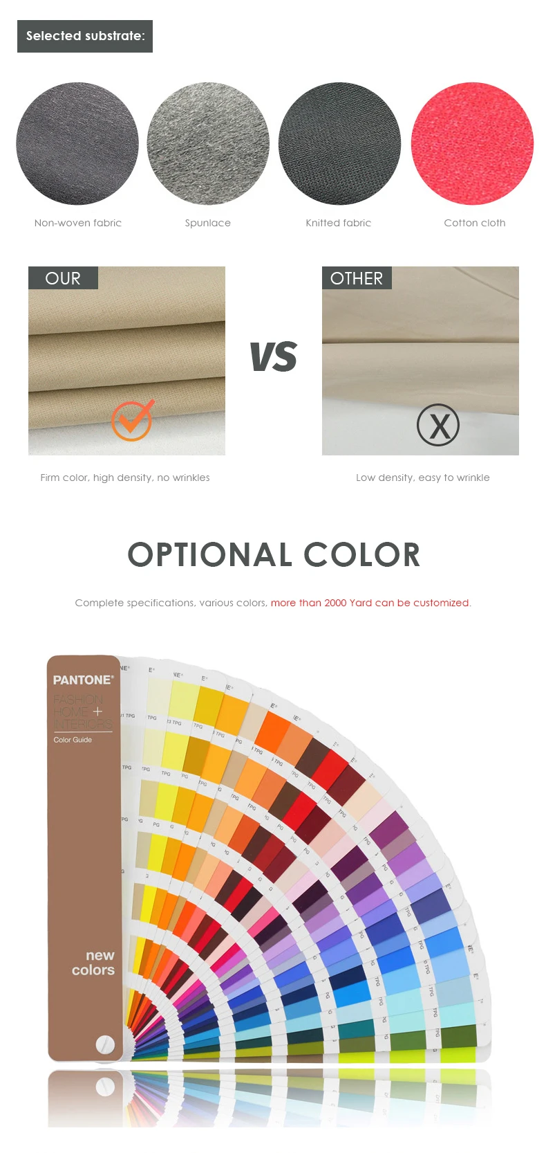 Adhesive Backed Fabric Velvet Lining Flocking Pouch Material Fabric For