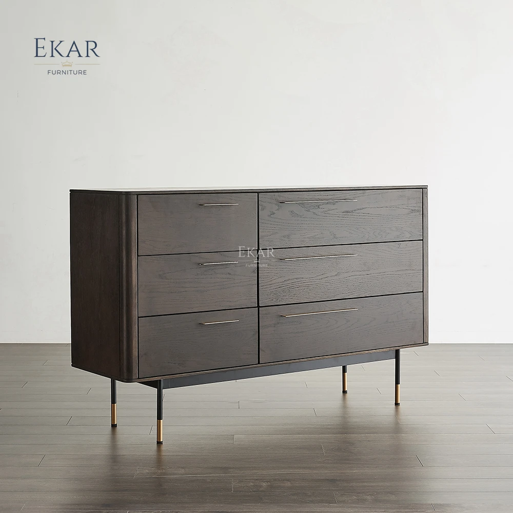 product ekar furniture high quality durable drawer chest solid wooden home furniture 6 chest drawer-61