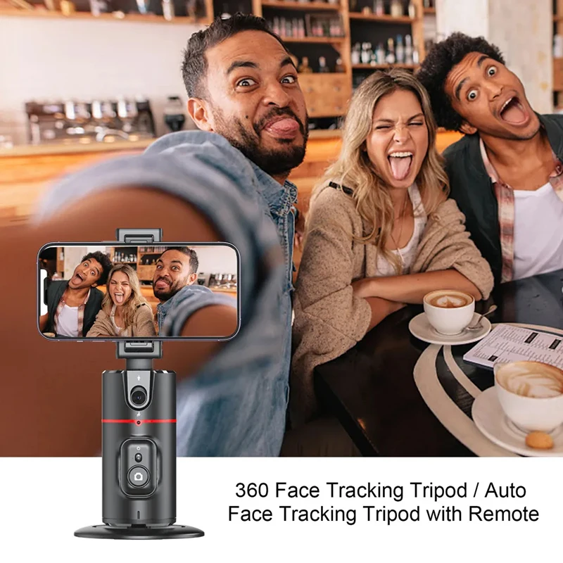 P02 360 Smart AI Face Tracking Mobile Holder 1200mAh Rechargeable Auto Following Mobile Gimbal Stabilizer Gesture Phone Holder