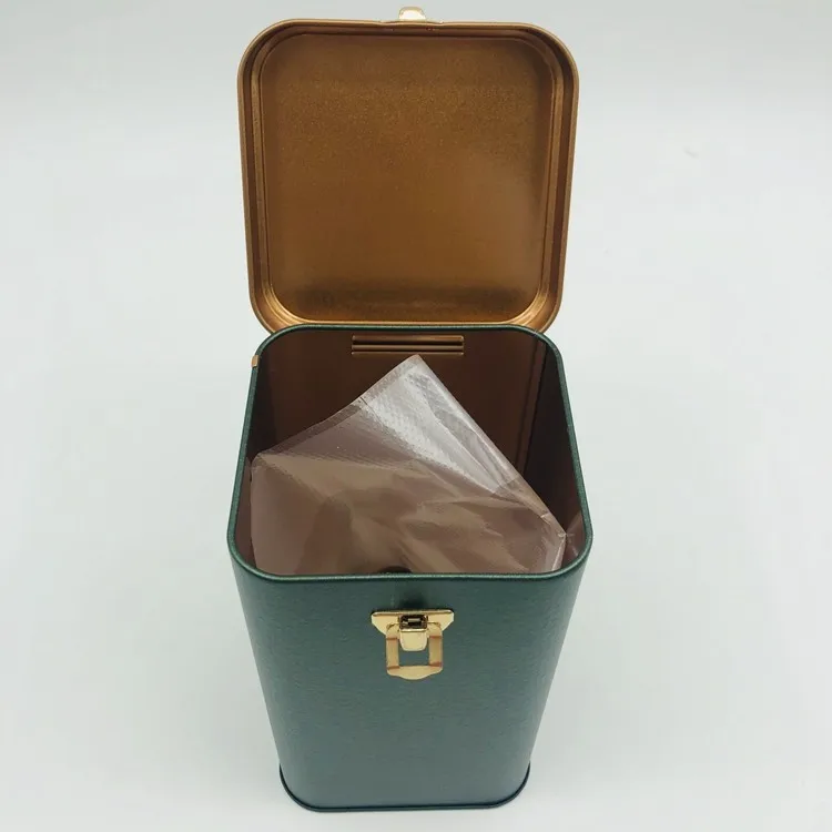 
 OEM квадратные пустые жестяные банки для упаковки пищевого класса кофе или чая с замком  