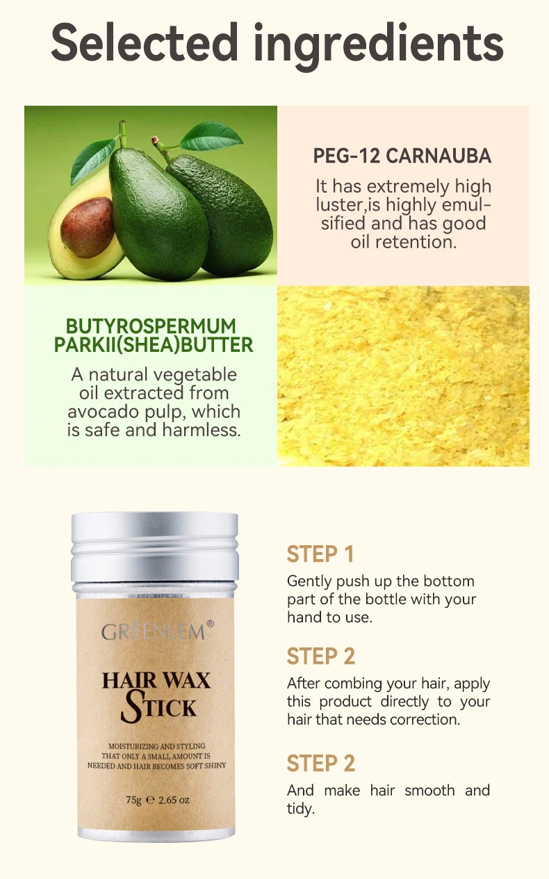 For OEM Organic Strong Hold Hypoallergenic Vegan Alcohol-Free Silicone-Free Hair Cream(pic4)