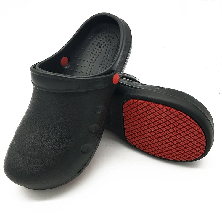 Cheaper Stock Steel Toe Comfortable  Anti Slip EVA Safety Chef Shoes For Men