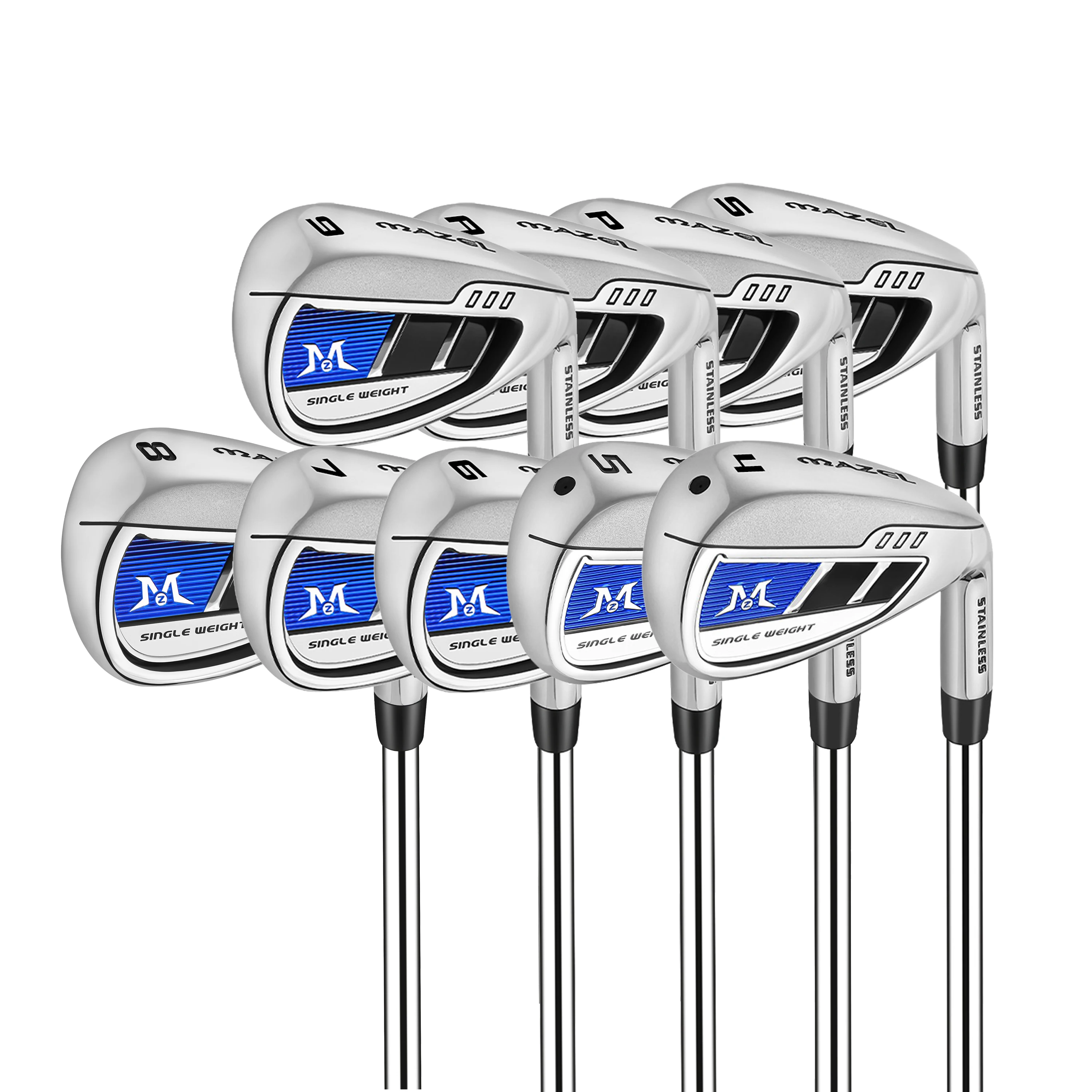 MAZEL Single Length Golf Irons Set for Men Right Handed 4-5-6-7-8-9-PW-AW-SW