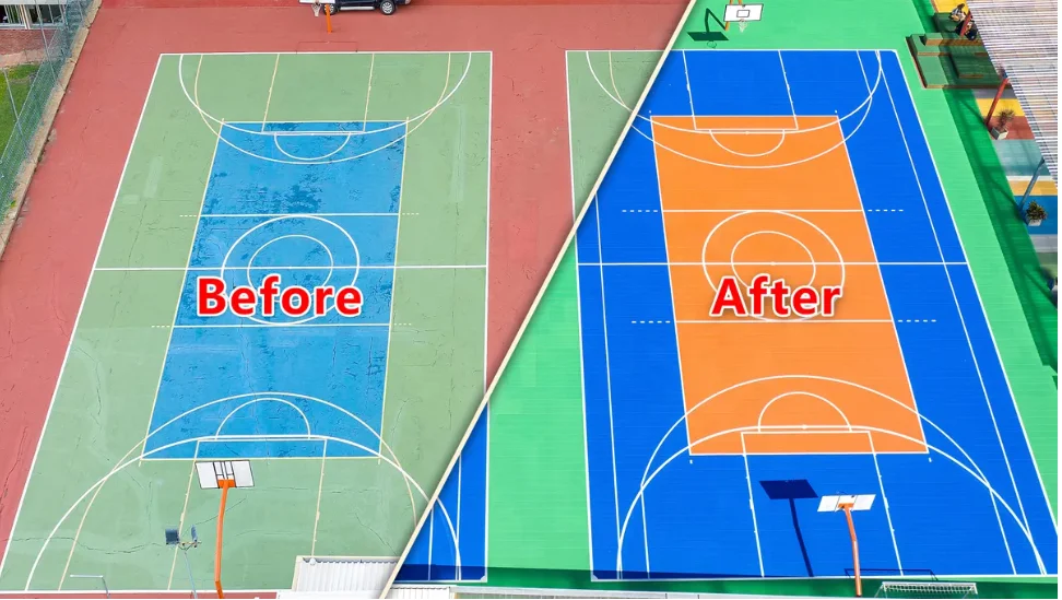 High-Quality Drainage Portable Indoor Volleyball Tennis Court Pp Plastic Tiles Artificial Grass Sports Flooring