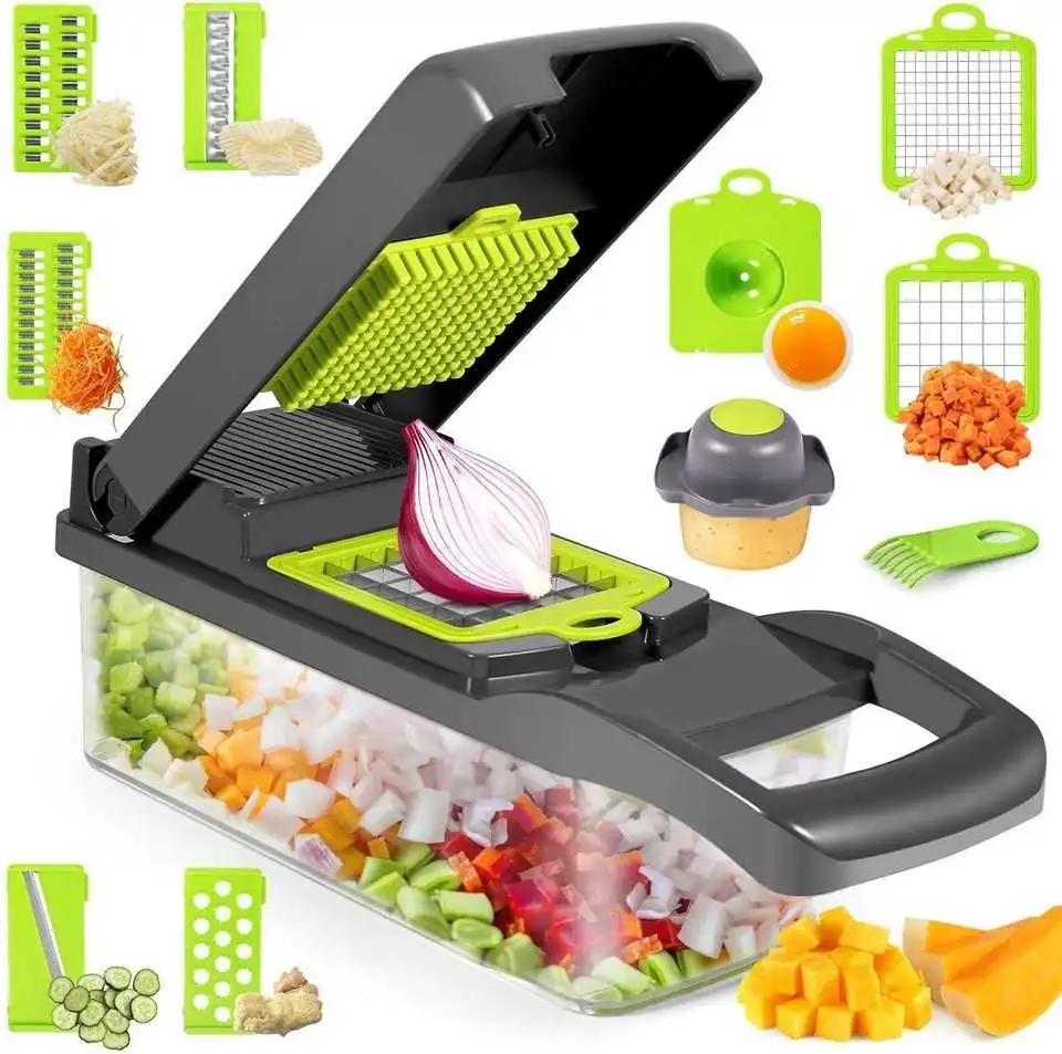 Manual Hand Fruits And Vegetable Cutter All In One 12 In 1 Vegetable ...