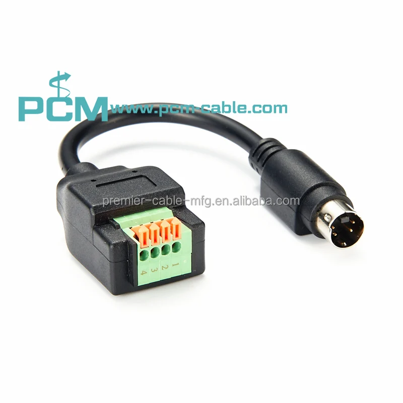 S-Video 4 Pin Mini DIN Connector Field Termination supplier