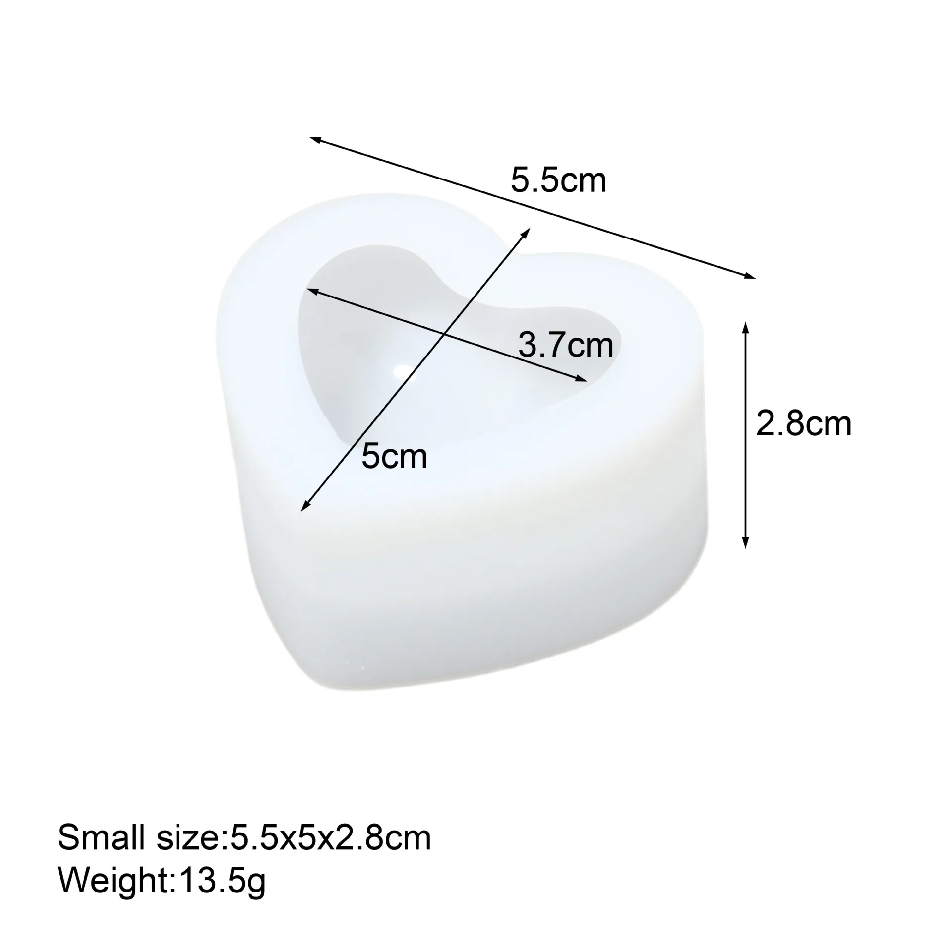 DIY Heart-Shaped Silicone Mold Non-Stick Heat Resistant Non-Toxic Reusable Sustainable Aromatherapy Plaster Tabletop Decoration details