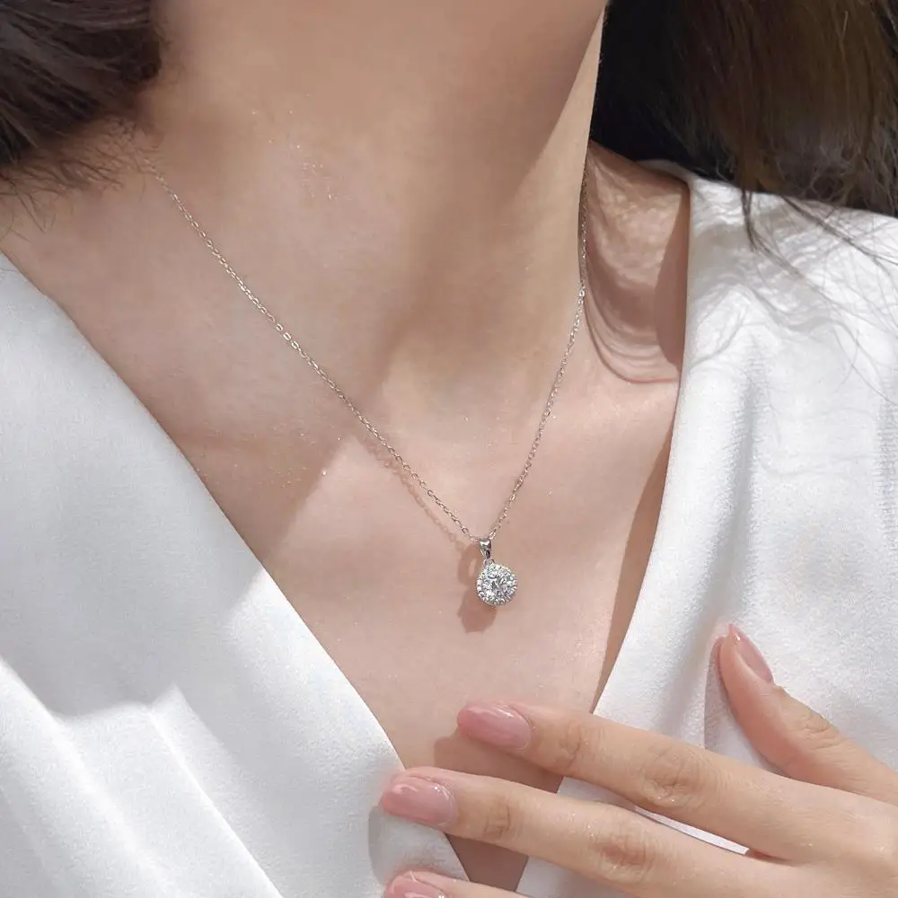 KAKODIY new large round belt 925 sterling silver women's necklace engagement wedding jewelry necklace detail 7