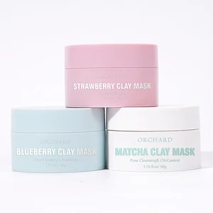 Low MOQ Private Label Pore Cleansing Deep Cleansing Brightening Multi Clay Mask 3pc Kit