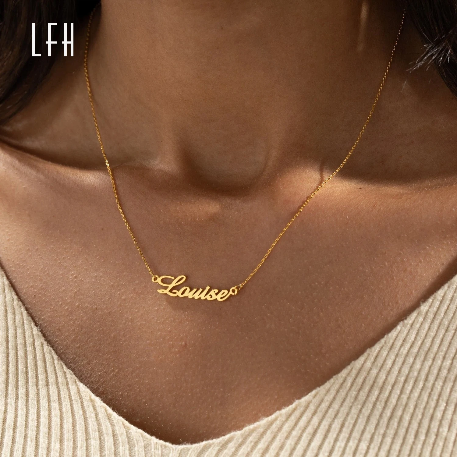 Custom Jewelry 18k Real Gold Jewelry Custom Name 18k Horoscope Sign