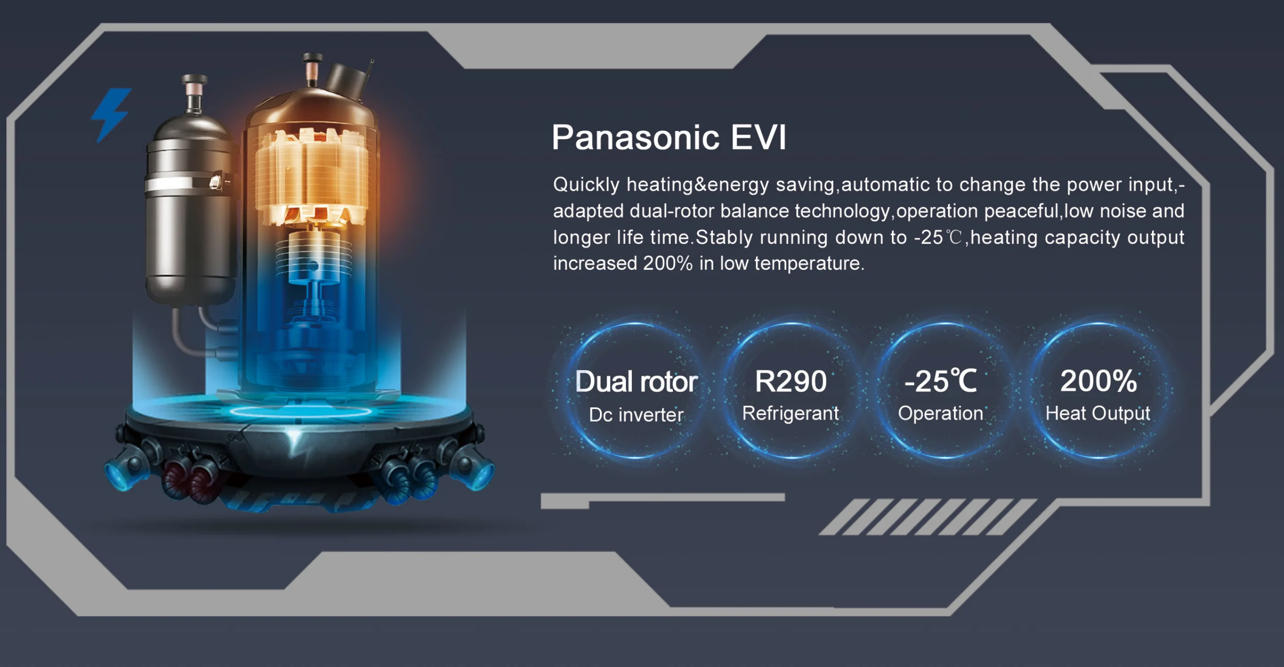 Air Source Heat Pump, R290, Inverter, Monoblock - detail 12