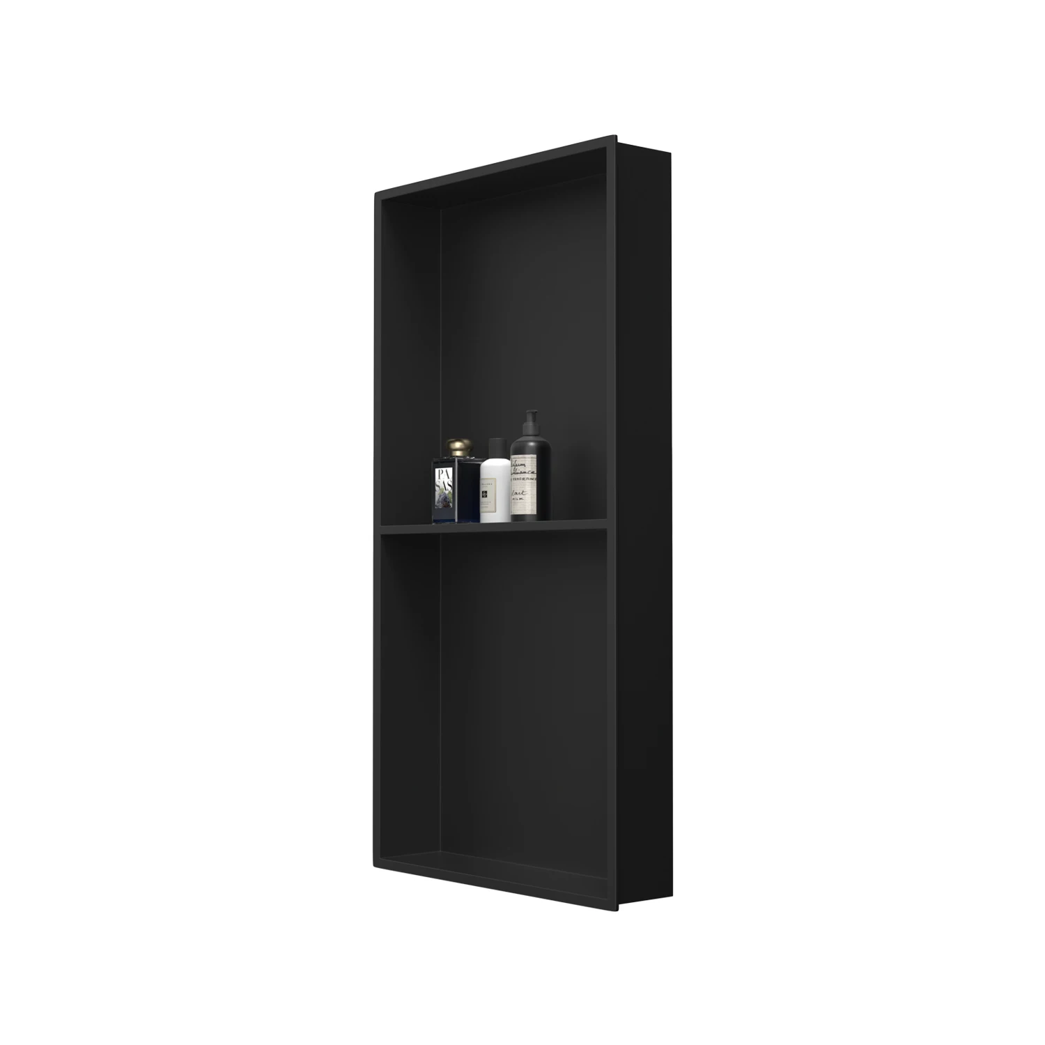 Matte Black Wall Niche 92 Degree Angle Design Source Factory Fast Drainage Fingerprint Resistant Coating for Bathroom