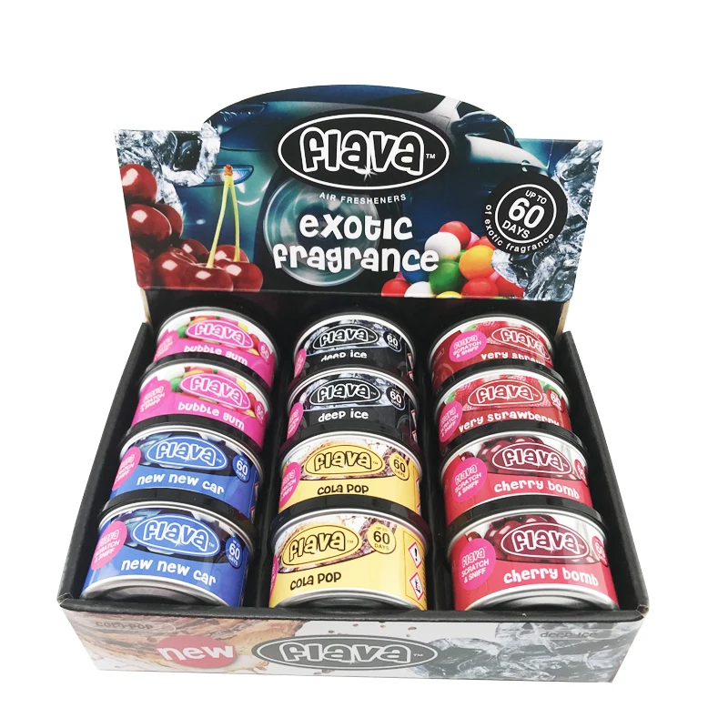 60 Days Long Lasting Wooden Car Air Fresheners Container Squash Car