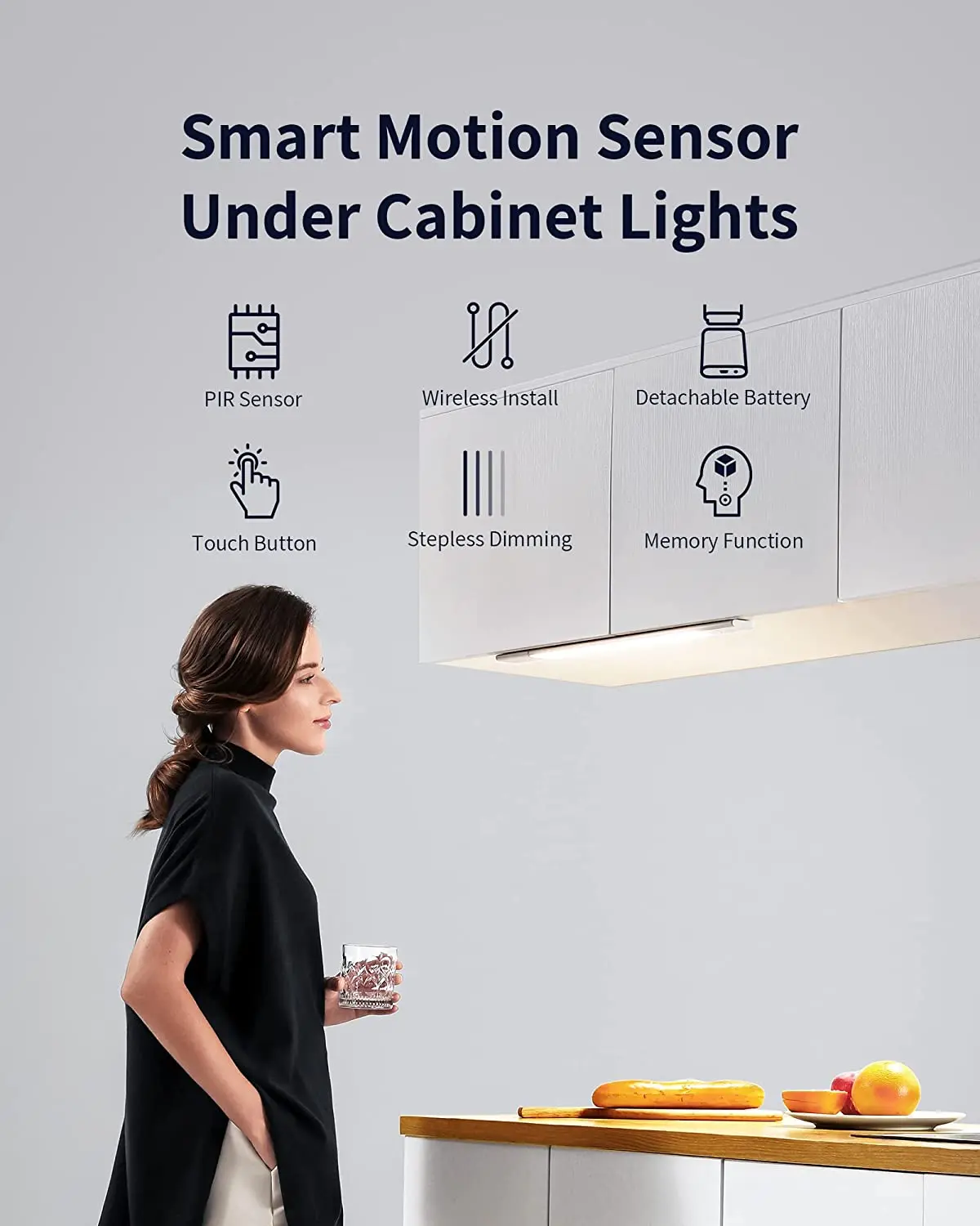 48led Battery Operated Led Closet Light Motion Sensor Rechargeable