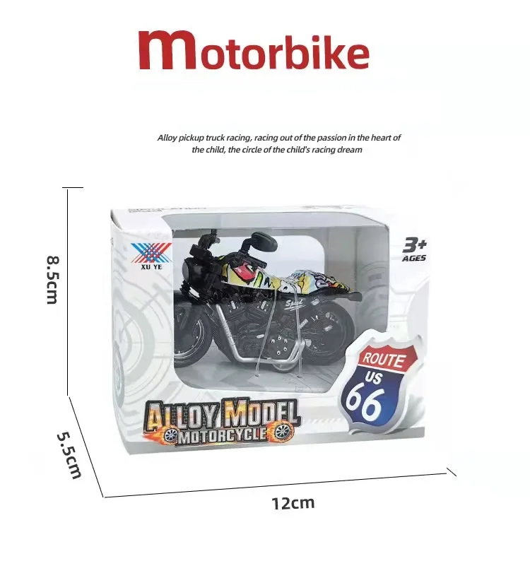 Mini Toy Alloy Motorcycle Pull Back Toy Cars Toy Motorcycles for Toddlers