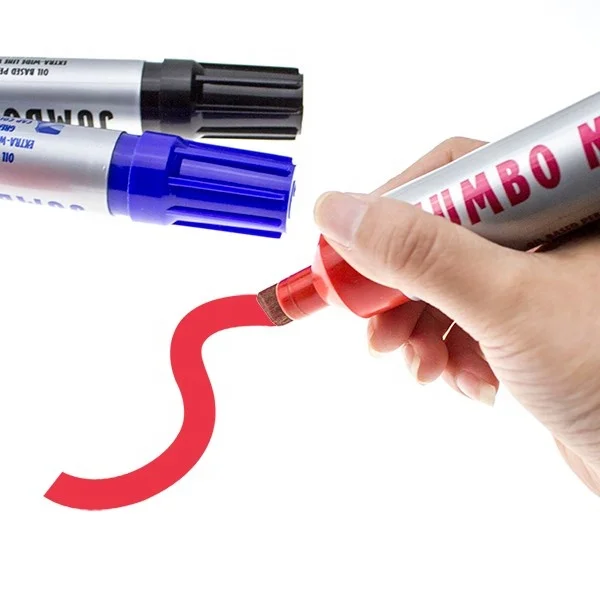 Customized Logo Multi-color Big Size Fiber Tip Permanent Markers, Jumbo Permanent Marker Pens