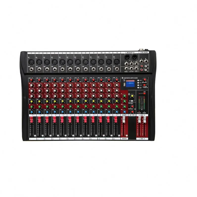 10 Channel Sound Mixer With48V Phantom Dancing Power Audio Mixer