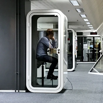 Modern Aluminum Cabin Office Pods Silent and Quieter Work Environment