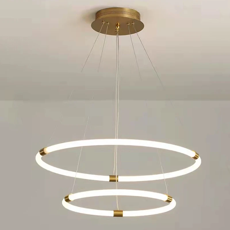 L4u Newest Customized Pendant Lamp 360 Beam Angle Circle Luxury Chandelier Lighting DIY Ring Silicagel Chandelier