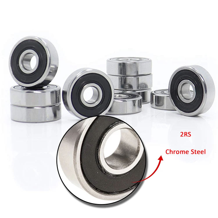 629ZZ - Cuscinetto a sfera a gola profonda, 9 x 26 x 8 mm, in acciaio cromato a doppia schermatura, 5 pezzi