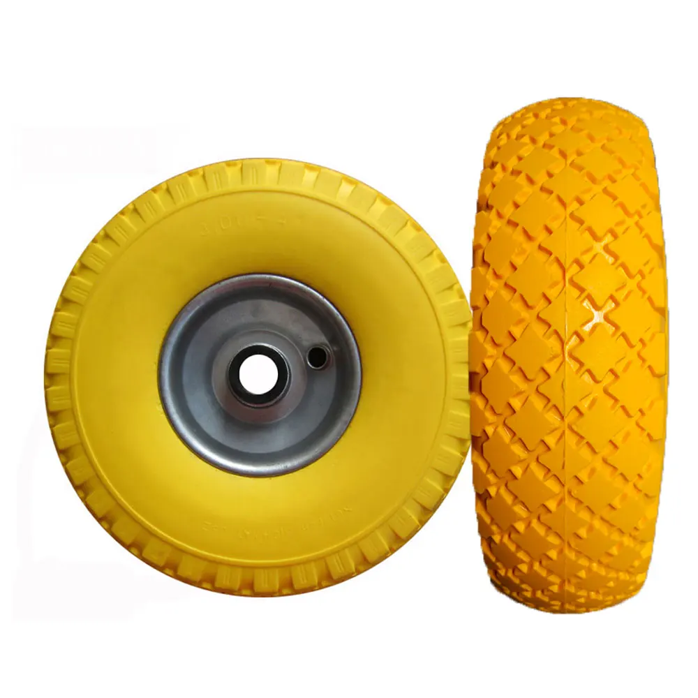 10 12 16 inch PU foam wheel Big Load Capacity 390mm Pu Wheels Puncture ...