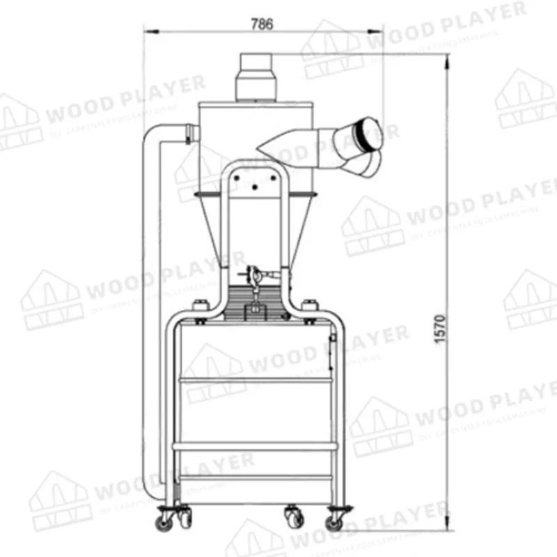 118l Drum Cyclone Wood Dust Collector Filter 125mm Inlet Woodworking